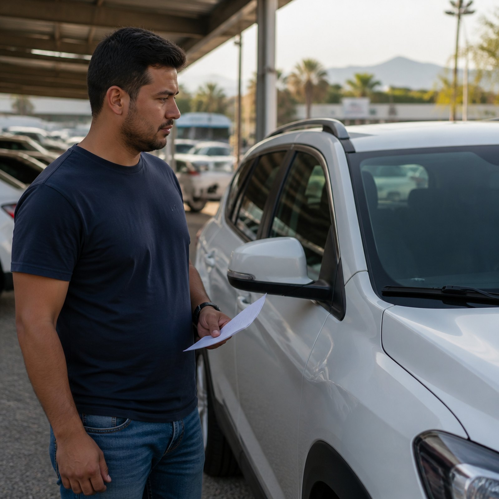 Cliente junto a su seminuevo en AutoSer